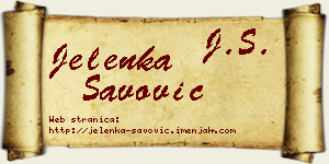 Jelenka Savović vizit kartica